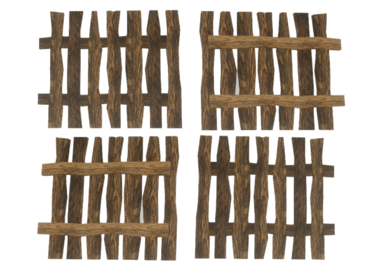 Little Wooden Fence - brown