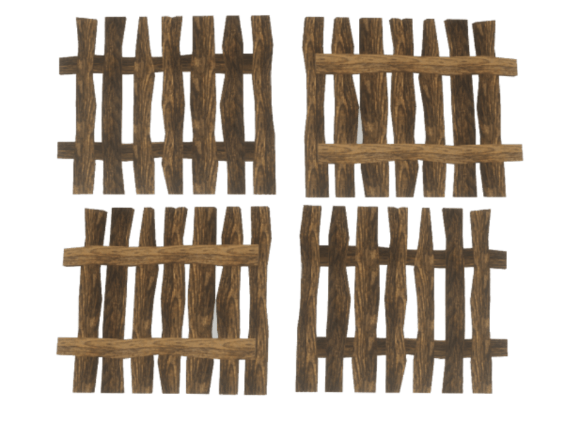 Little Wooden Fence - brown