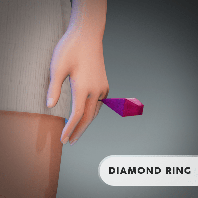 Magenta Diamond Ring