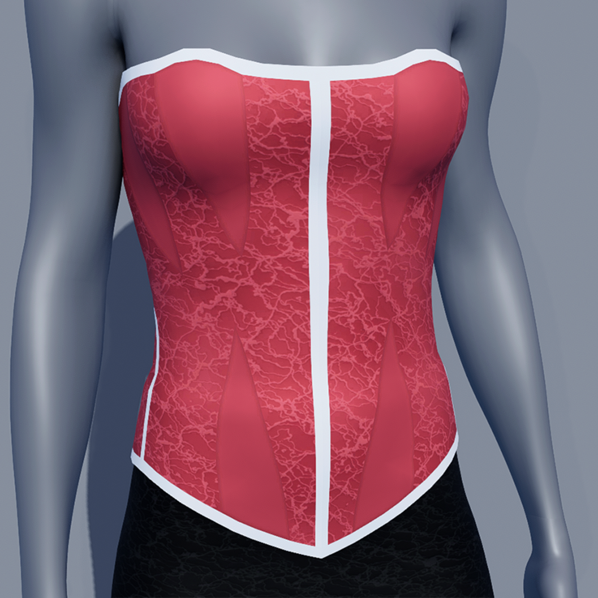 Leather Corset - Pink Fruit Dove