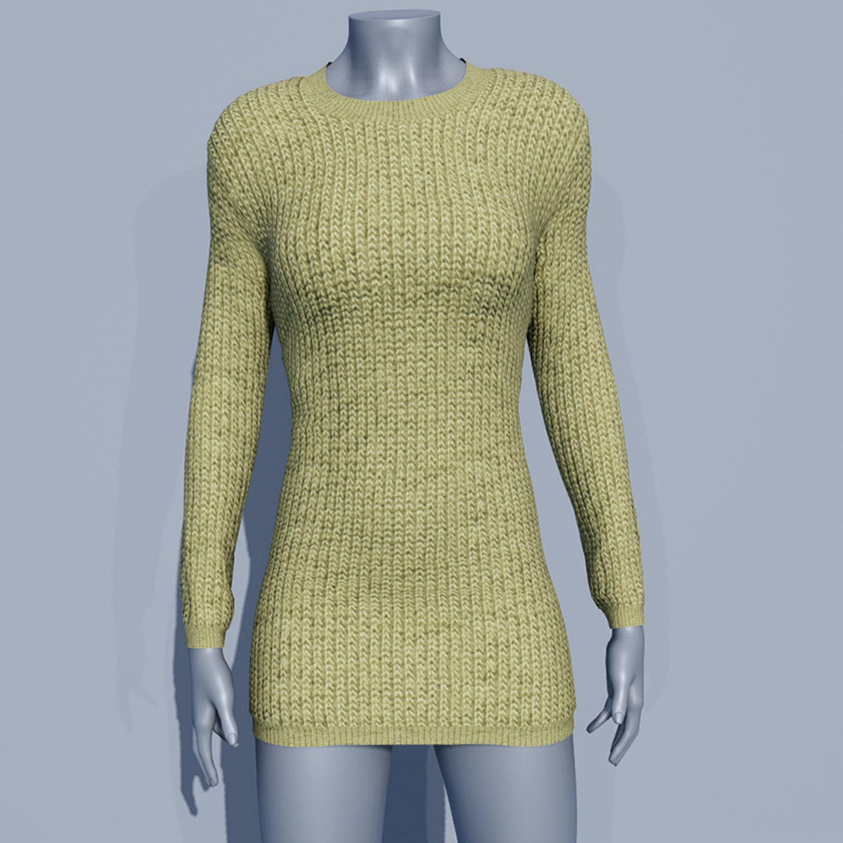 Winter Wool Sweater Pullover - Green Olive