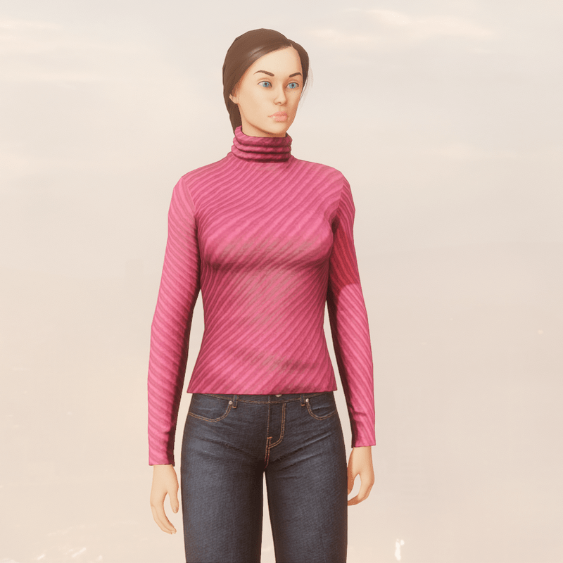 Hot Pink Turtleneck shirt