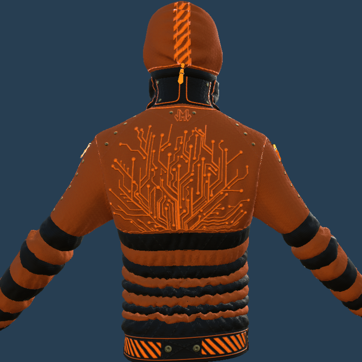 MAIKA JACKET COLORS ORANGE EMISSIVE