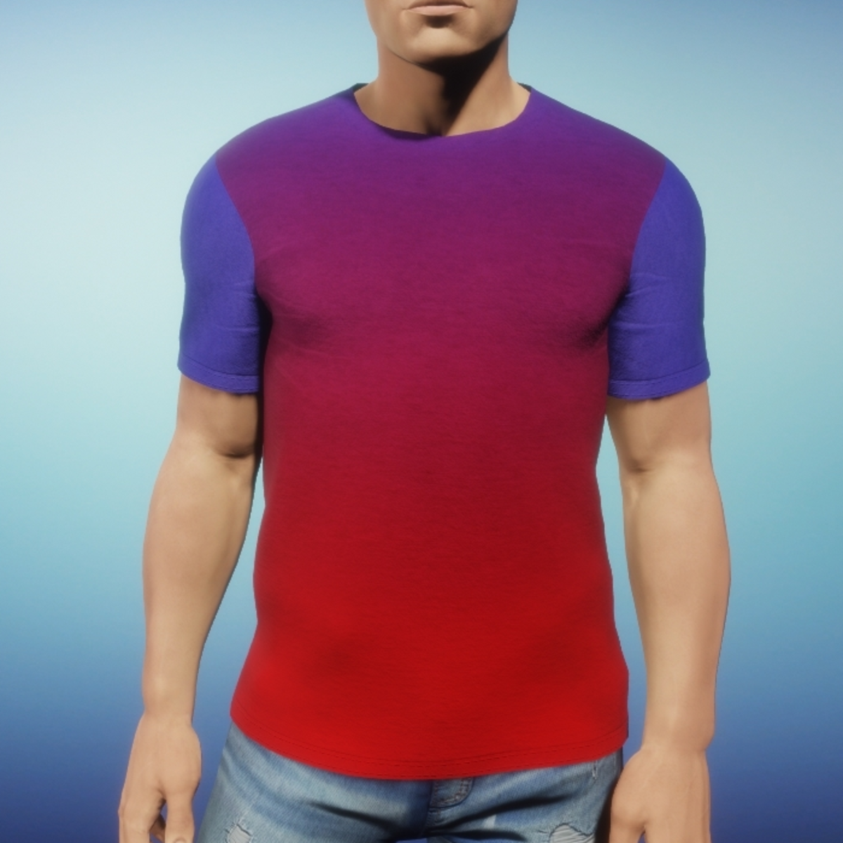 Mens Tee - Purple Red