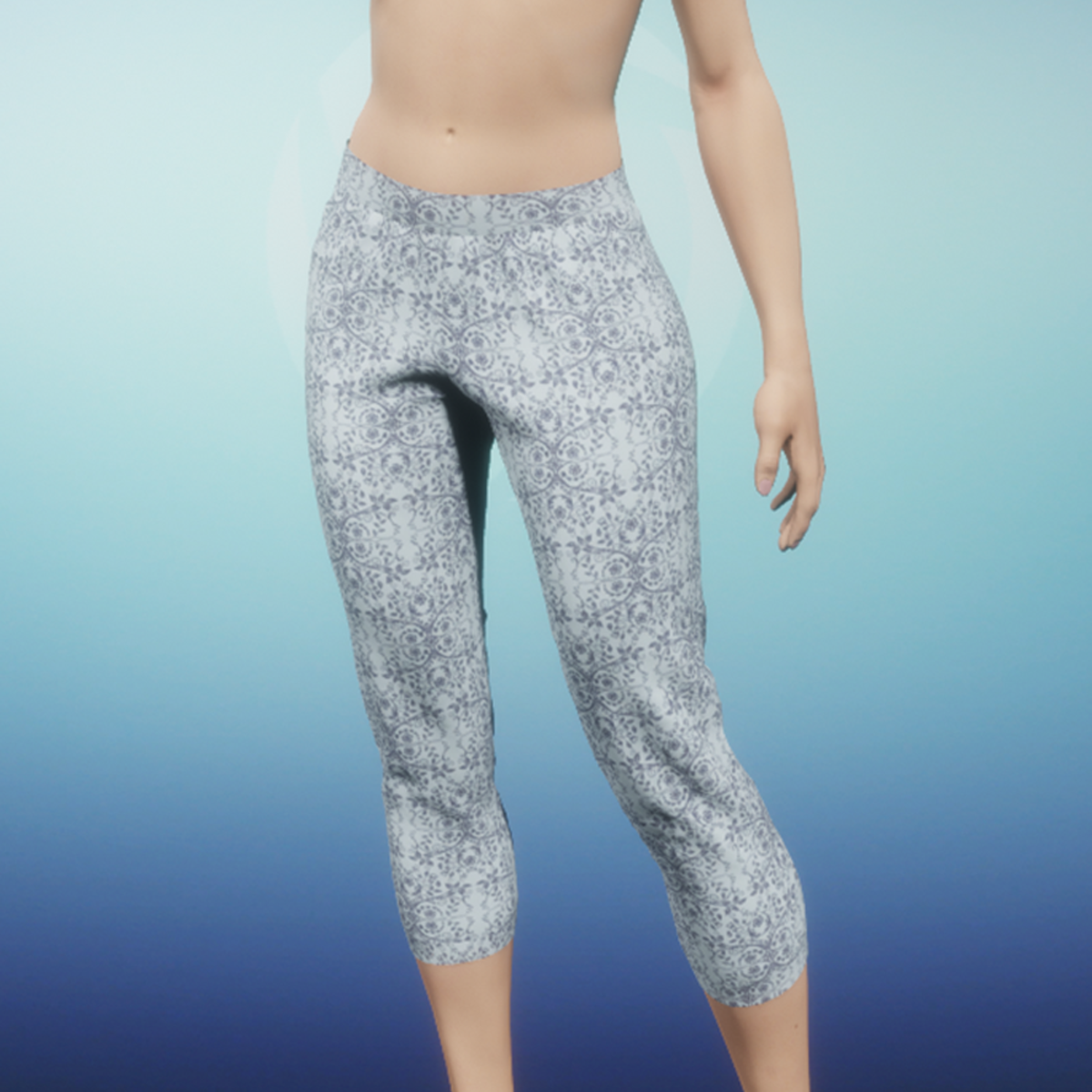 three-quarter pants blue