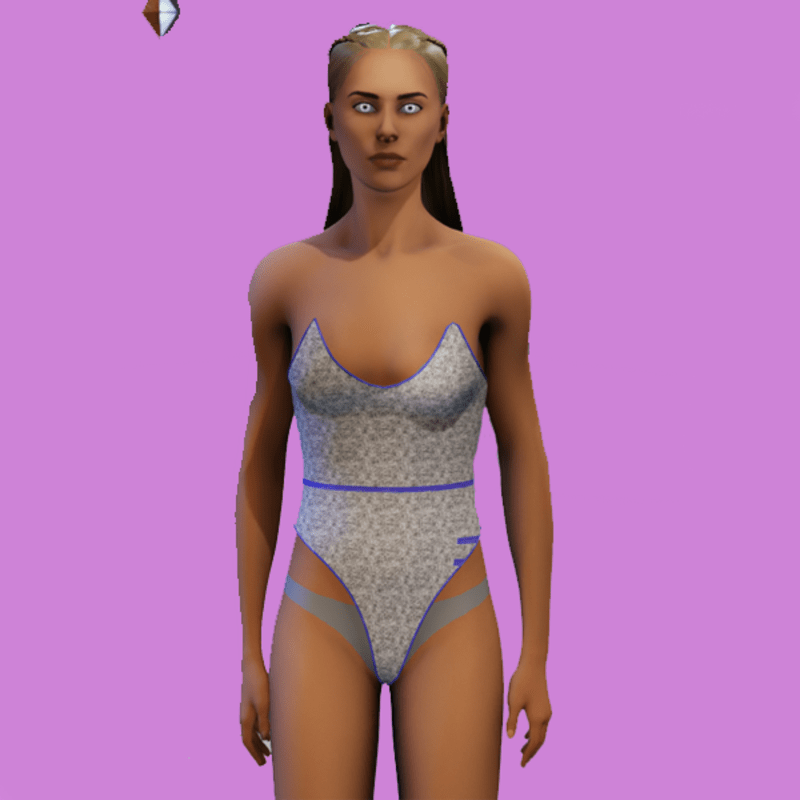 Bambi One Piece Black and White