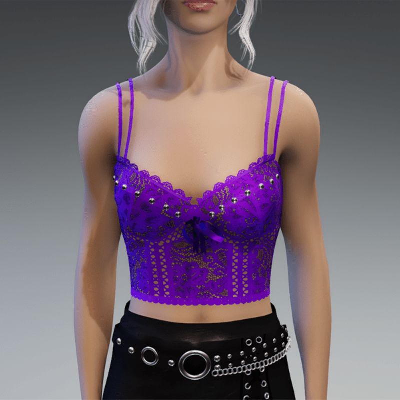 Lace Top in Purple