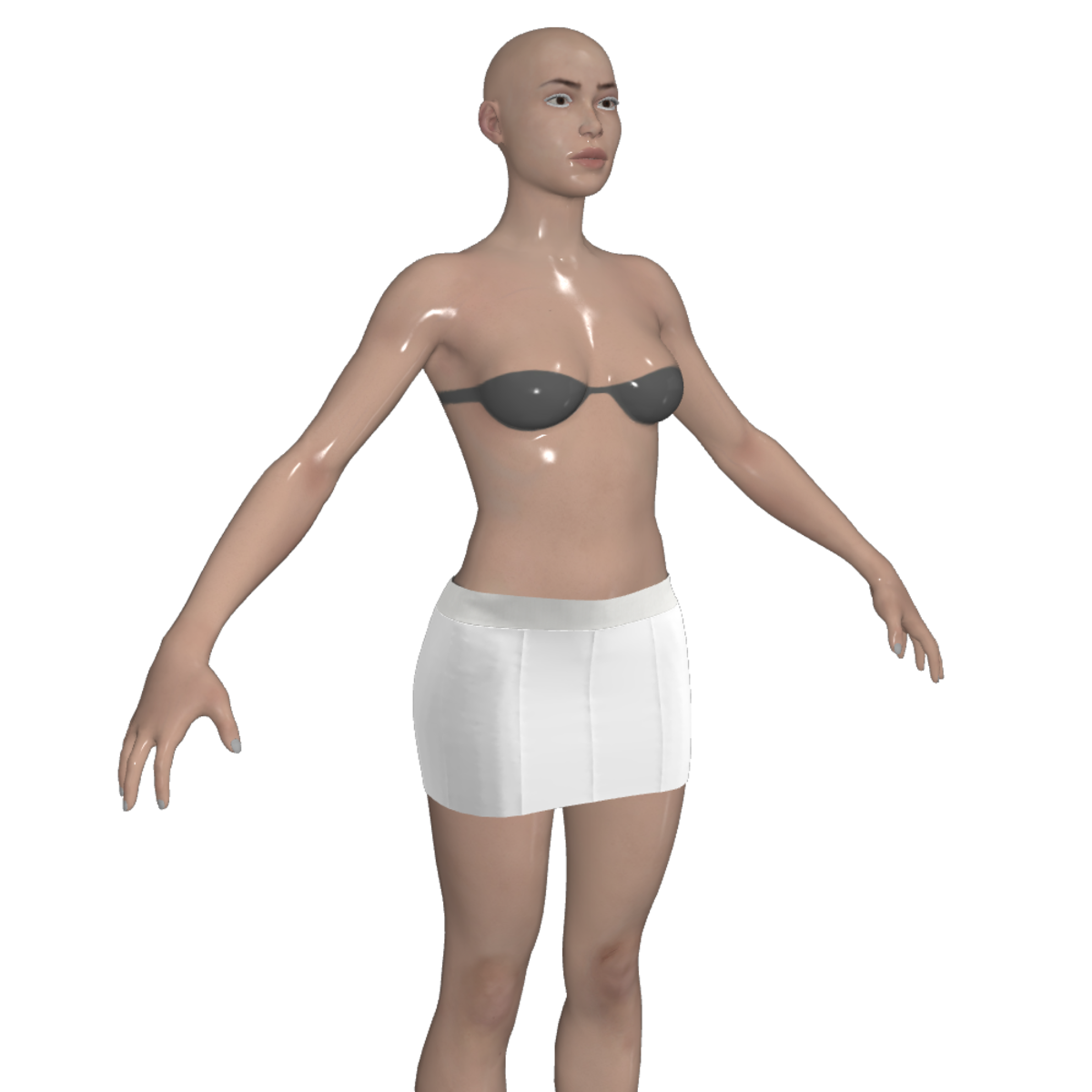 Basic Mini Skirt - White