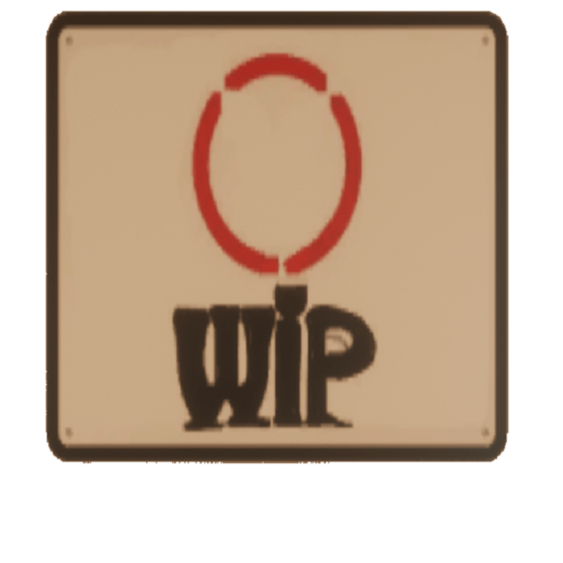 work in progress sign