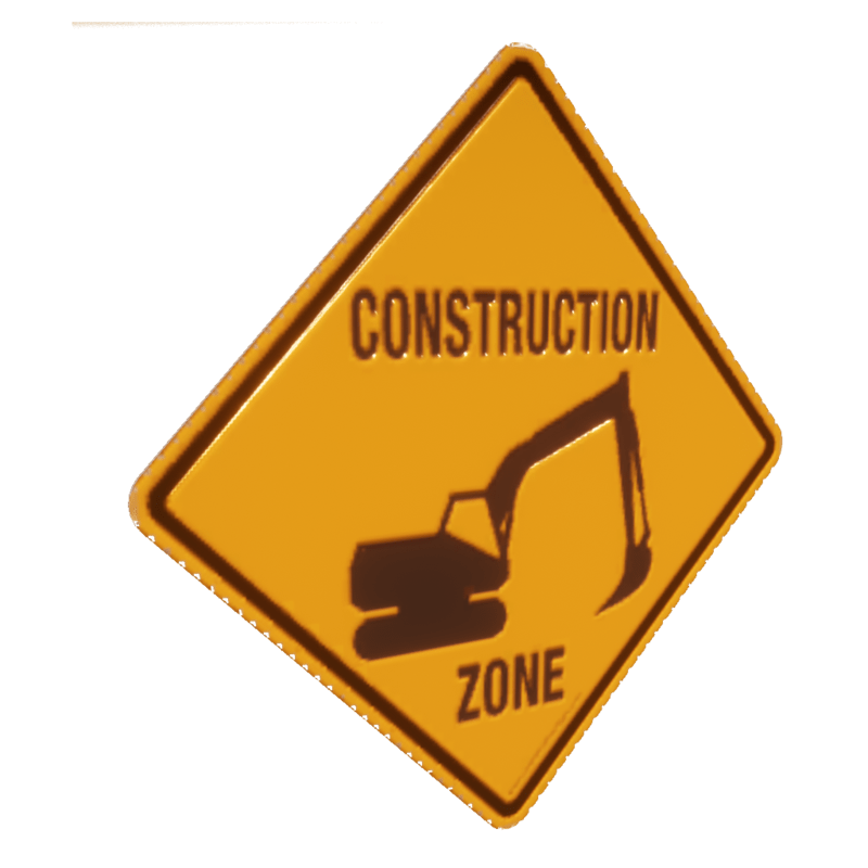 Construction Zone - Street Sign
