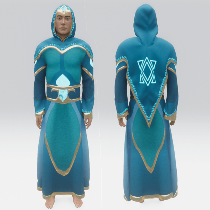 Magic Turquoise Mage Robes - Male