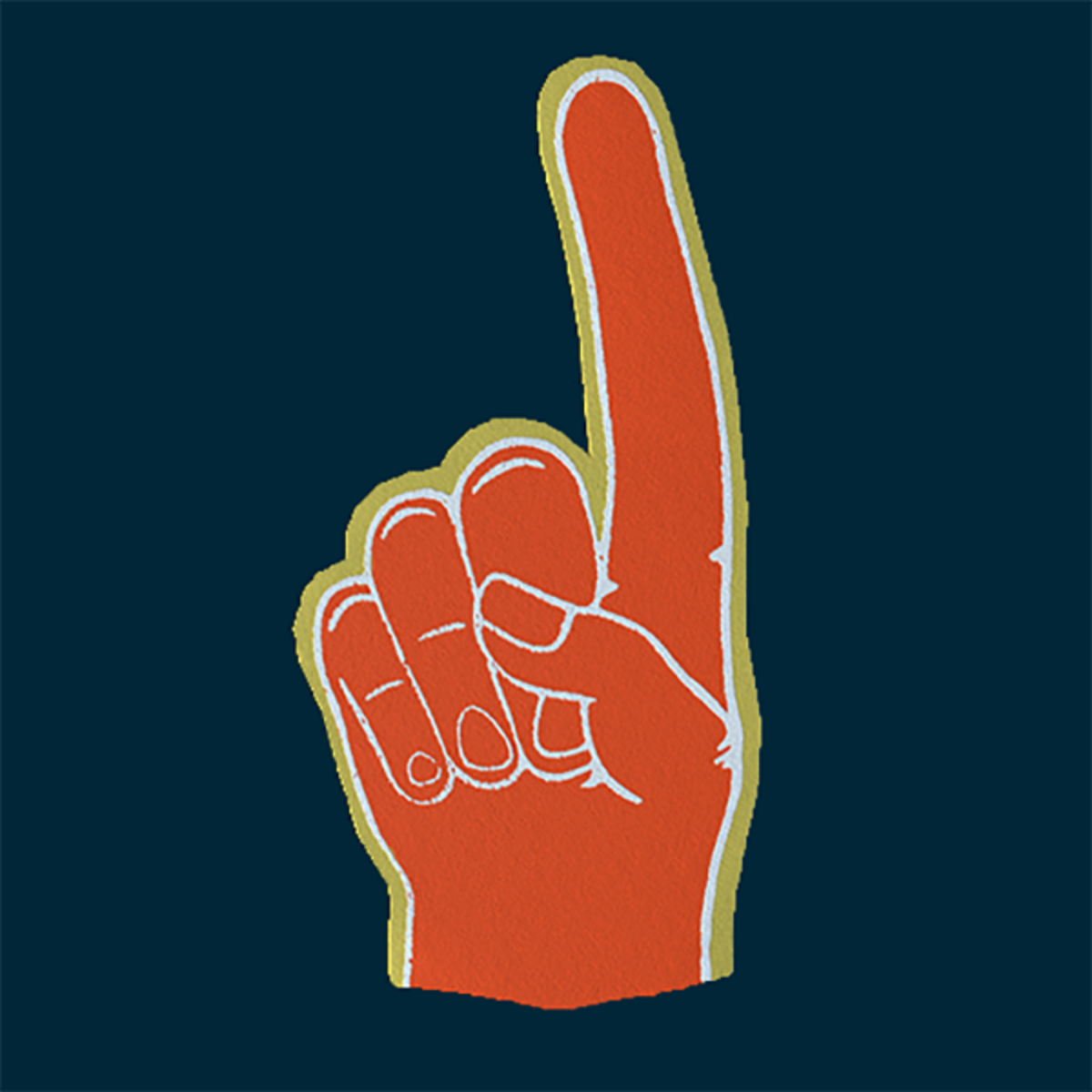 Foam Hand - F - Orange