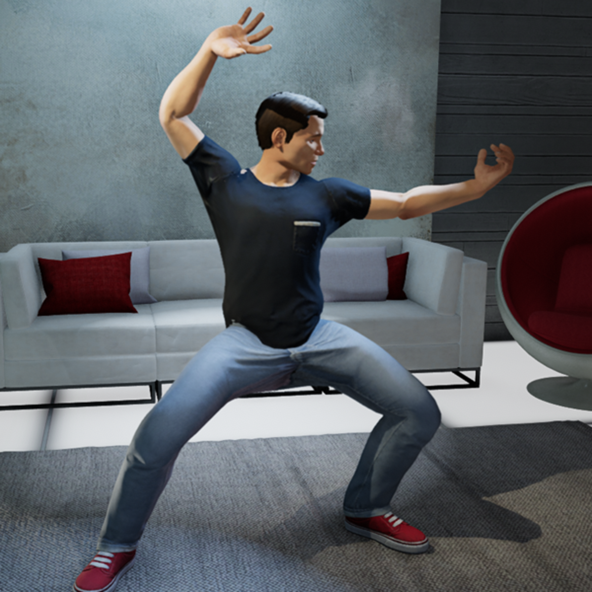 Kung Fu Beckon Gesture (M)