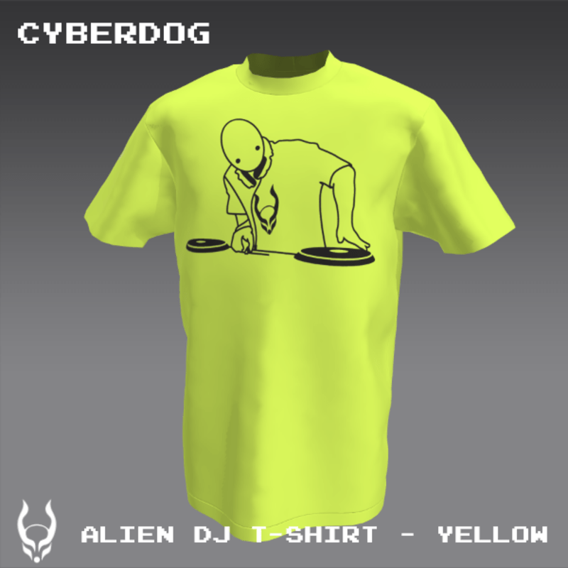 ALIEN DJ T-SHIRT YELLOW