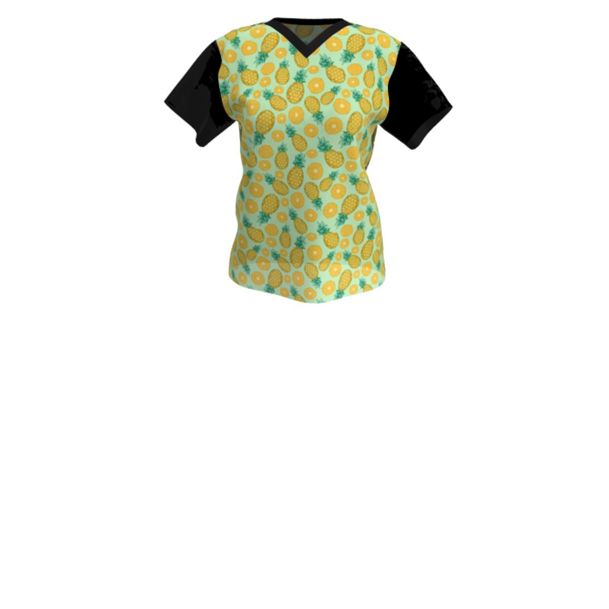 SALE! Ladies Basic Pineapple v-neck T-shirt SALE!