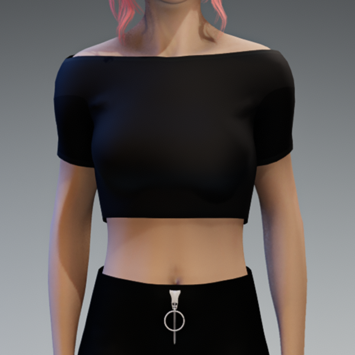 Basic Black Crop Top