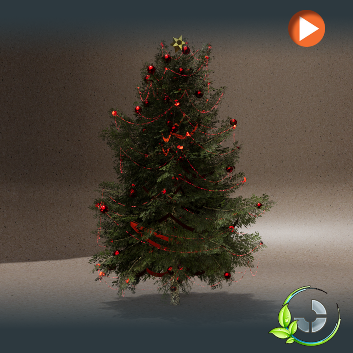Animated Xmas Tree -Red