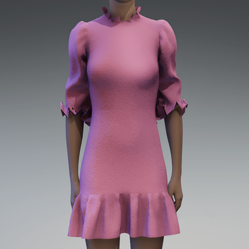 Pink ruffle dress
