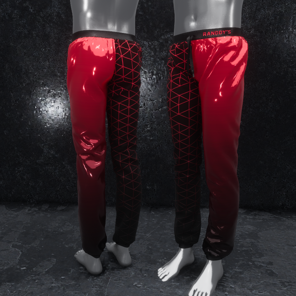 Sweatpants Ben red black