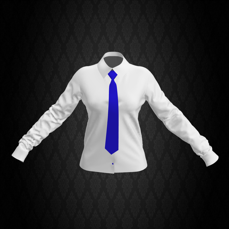 Women Shirt & Blue Tie
