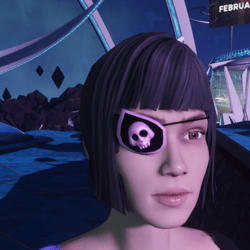 Skull Eye Patch Lilac/Black (Female Exclusive Color)