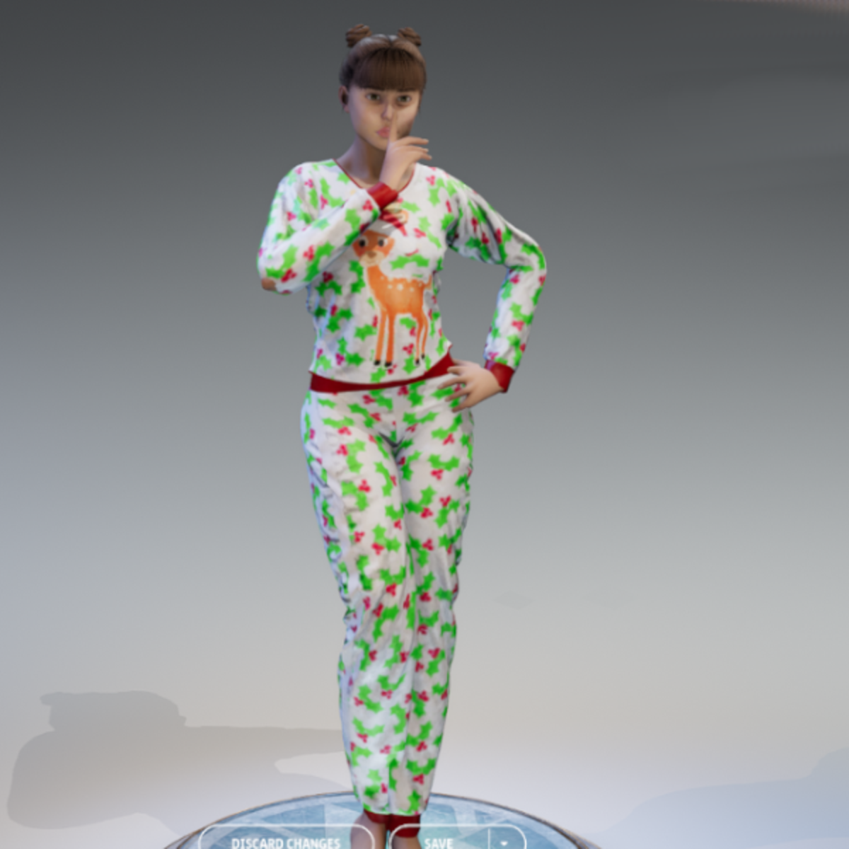 Reindeer Christmas Pajama's with Mistletoe