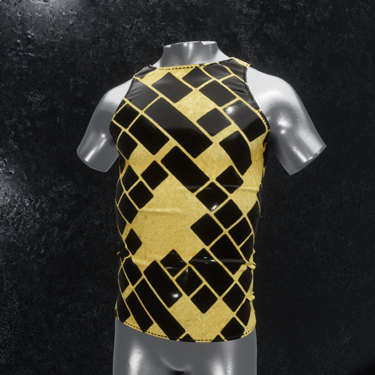 Sleeveless Shirt diagonal gold