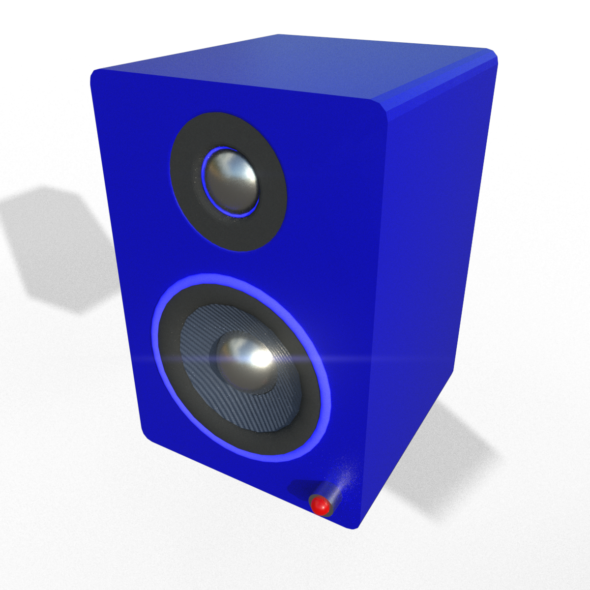Small Desktop Speakers w/ Glow Ring (Blue)