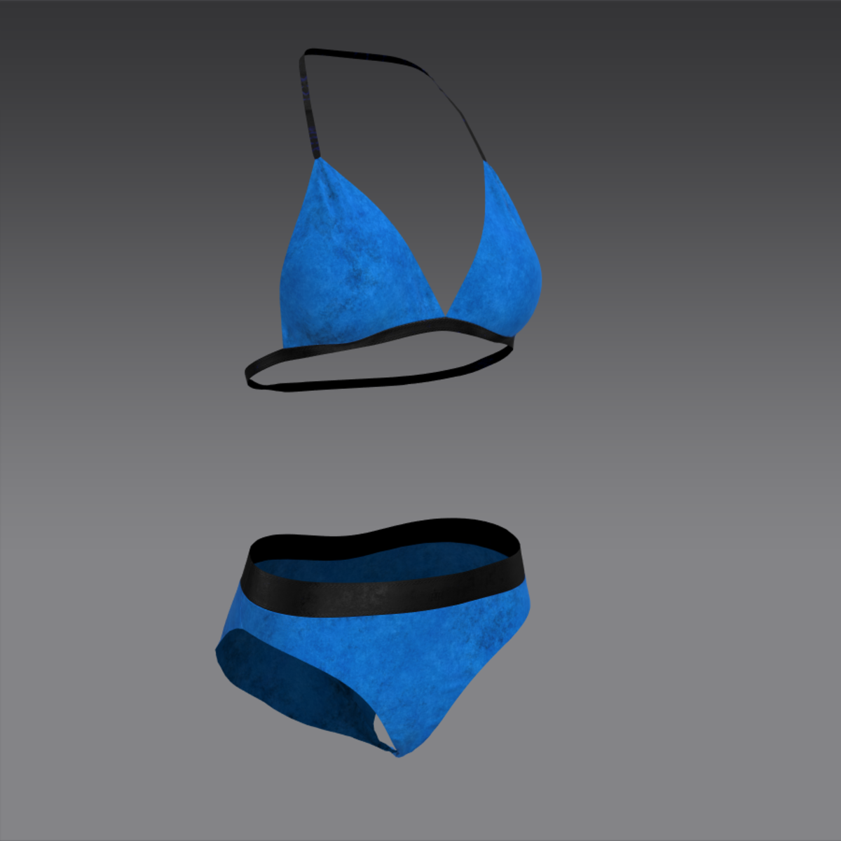 Undies leather rough blue