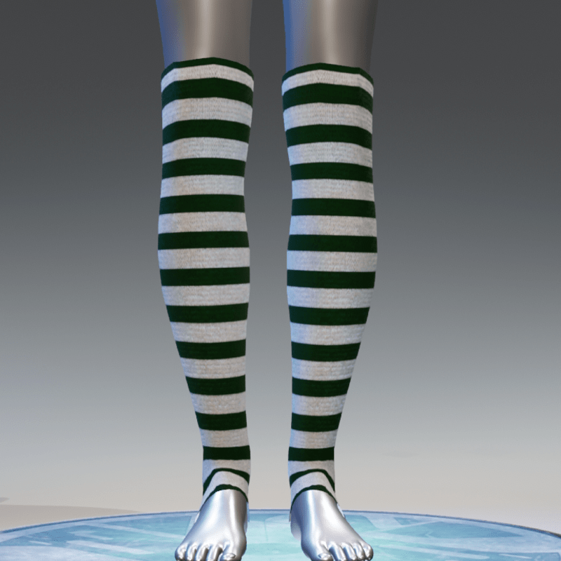 Elf leg warmers for female avatar 2 - green
