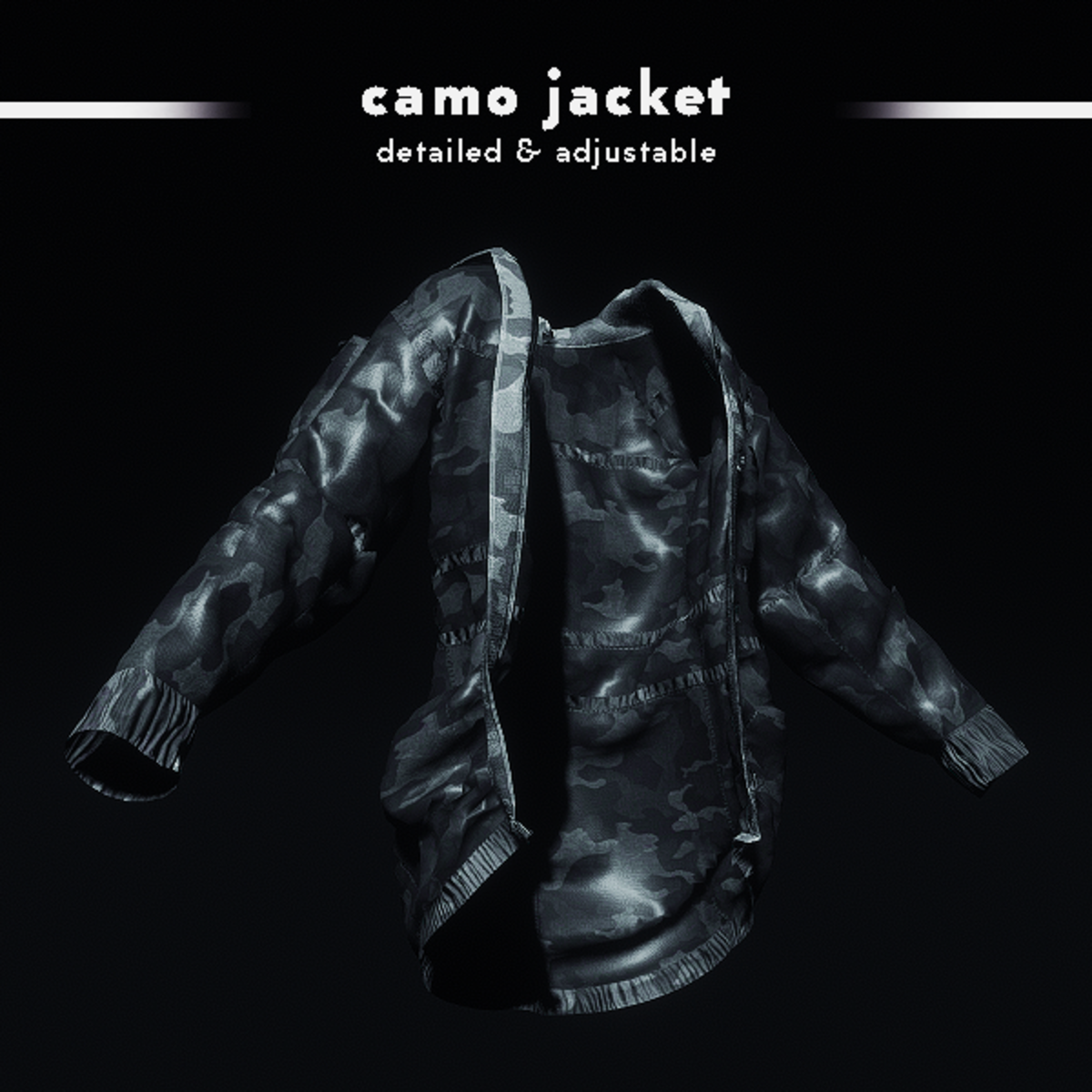 Camouflage Jacket (Charcoal)