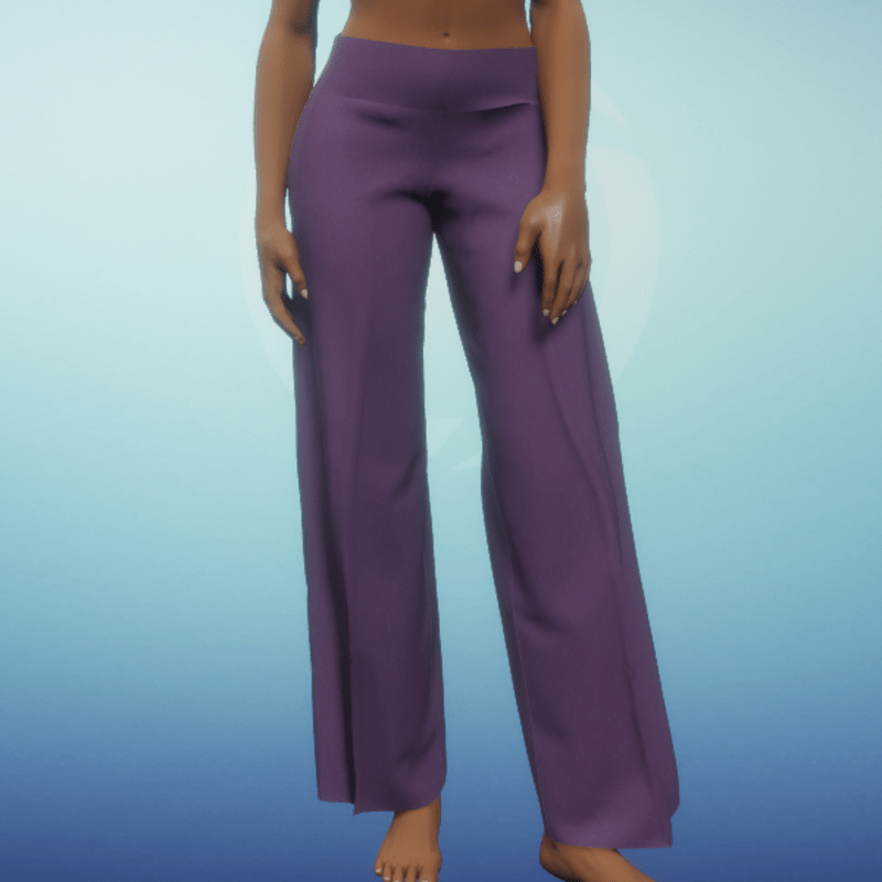 Wide Leg Pants - Grape Tweed