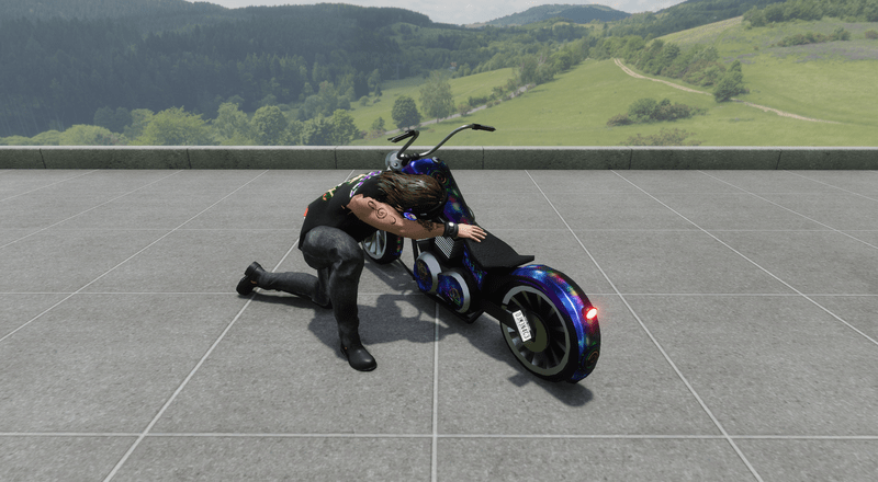 Working on bike emote