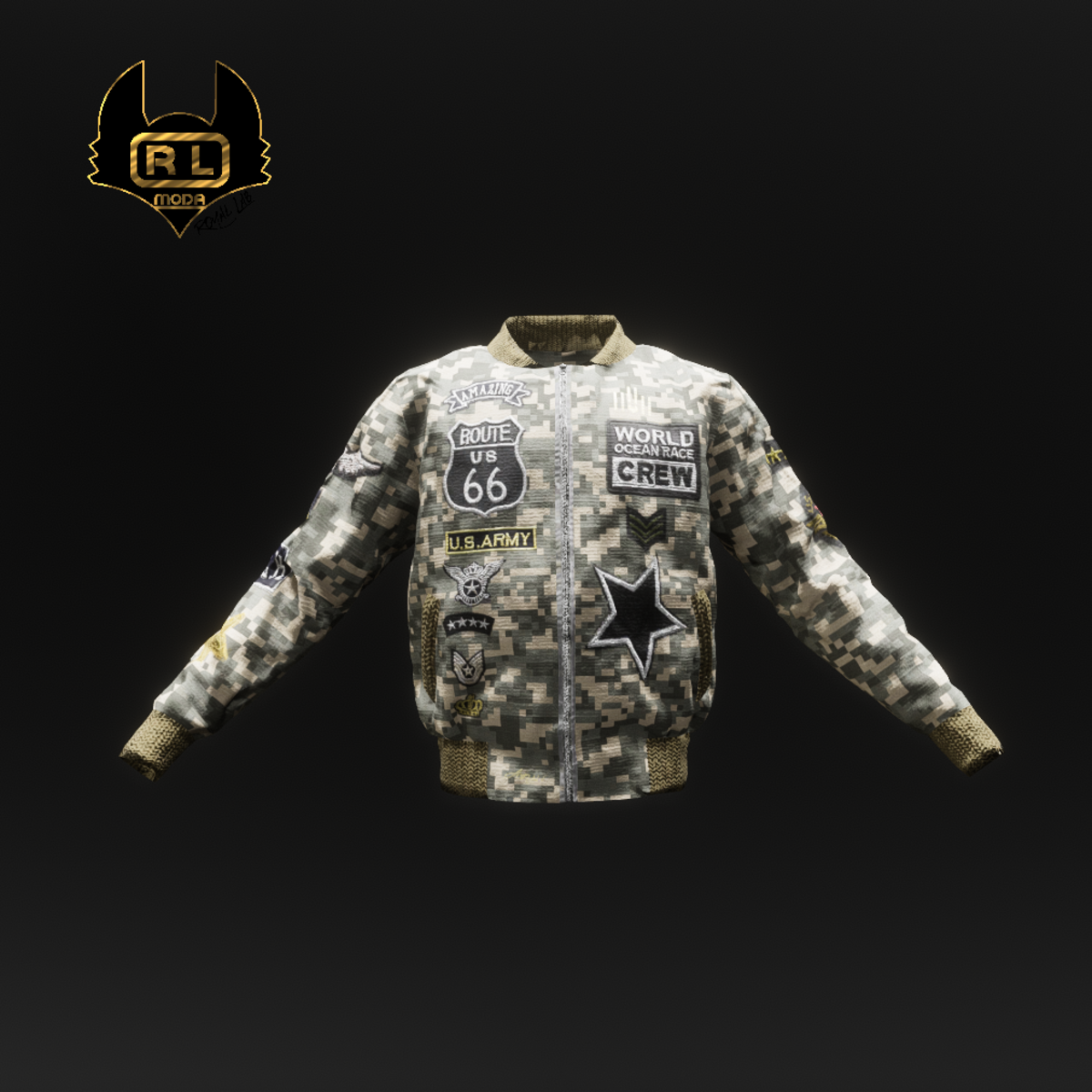 R.L.BOMBER ARMY LIGHT JACKET