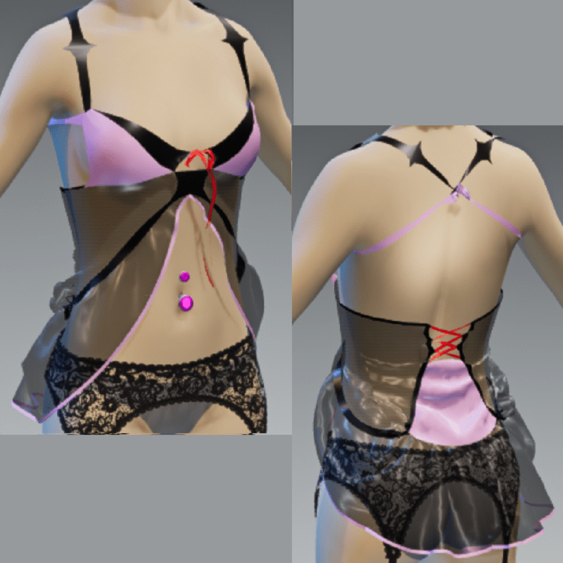 Soft PinK Babydolls naughty Night v1