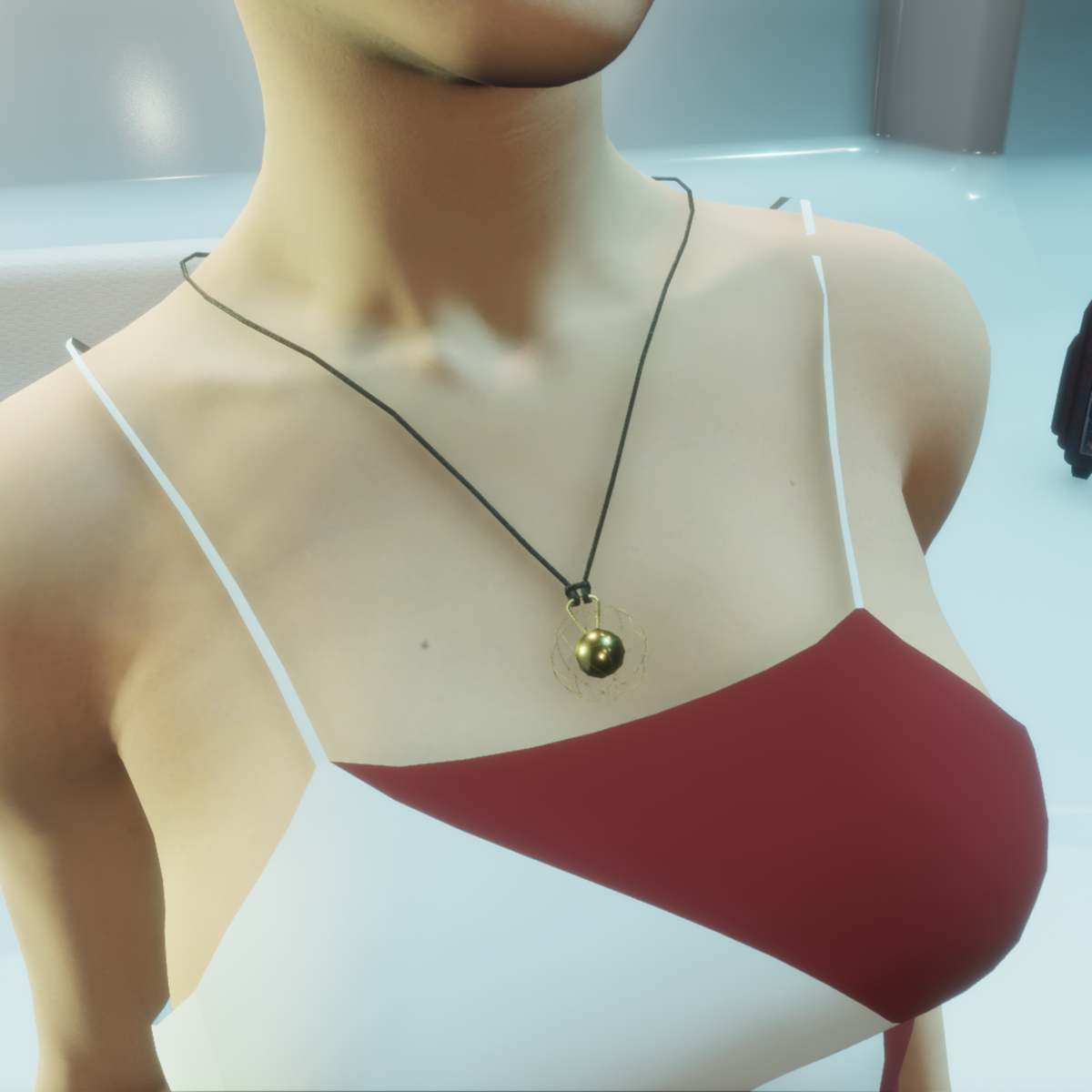 HoverDerby - Gold atom necklace (female)