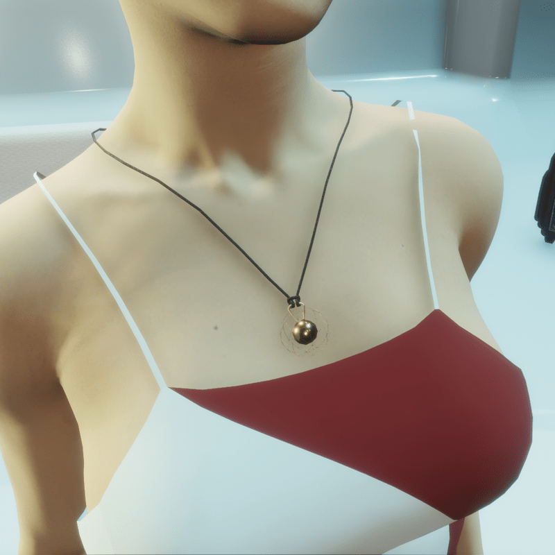 HoverDerby - Gold atom necklace (female)