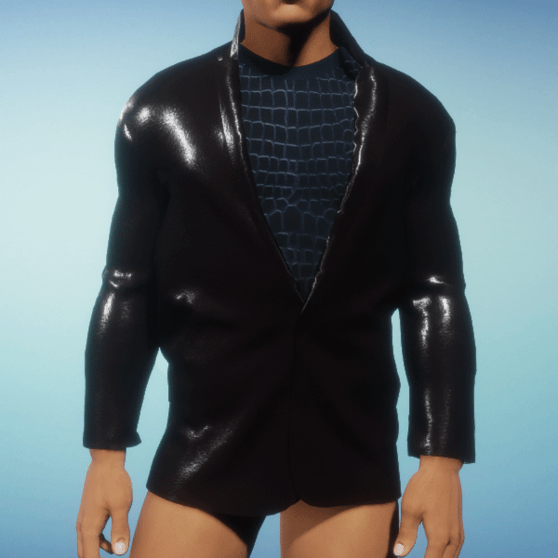 Black Leather Jacket Snake Shirt