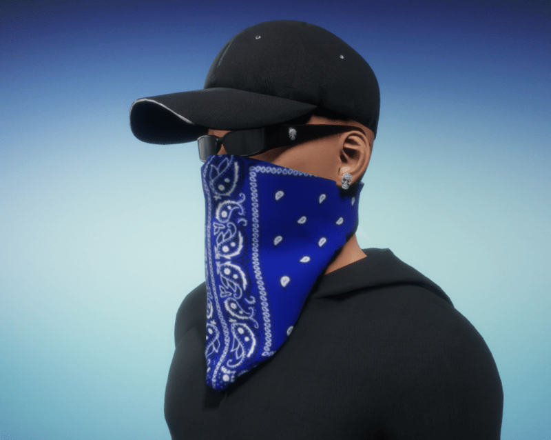 Blue Facial Bandana
