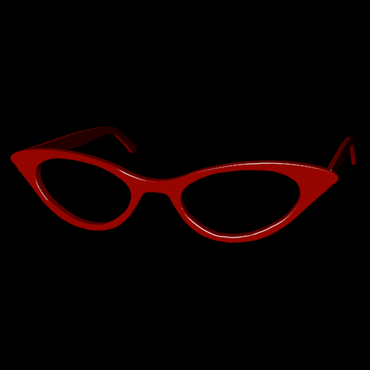 women's cat eye glasses red