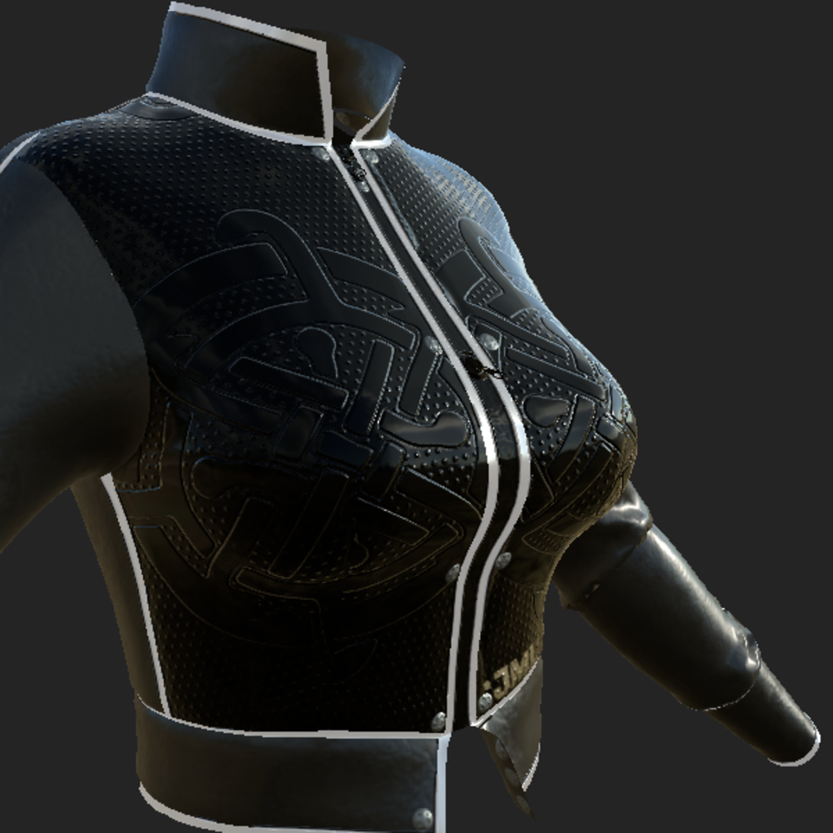 AJI JACKET_ BLACK EMISSIVE