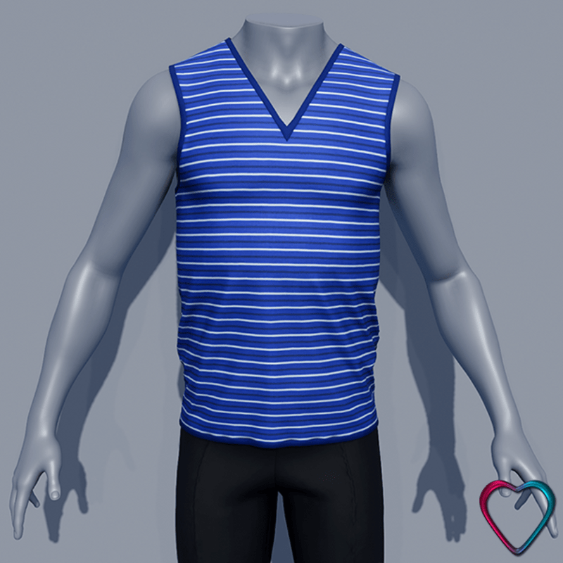 Men V Neck Teeshirt - Blue