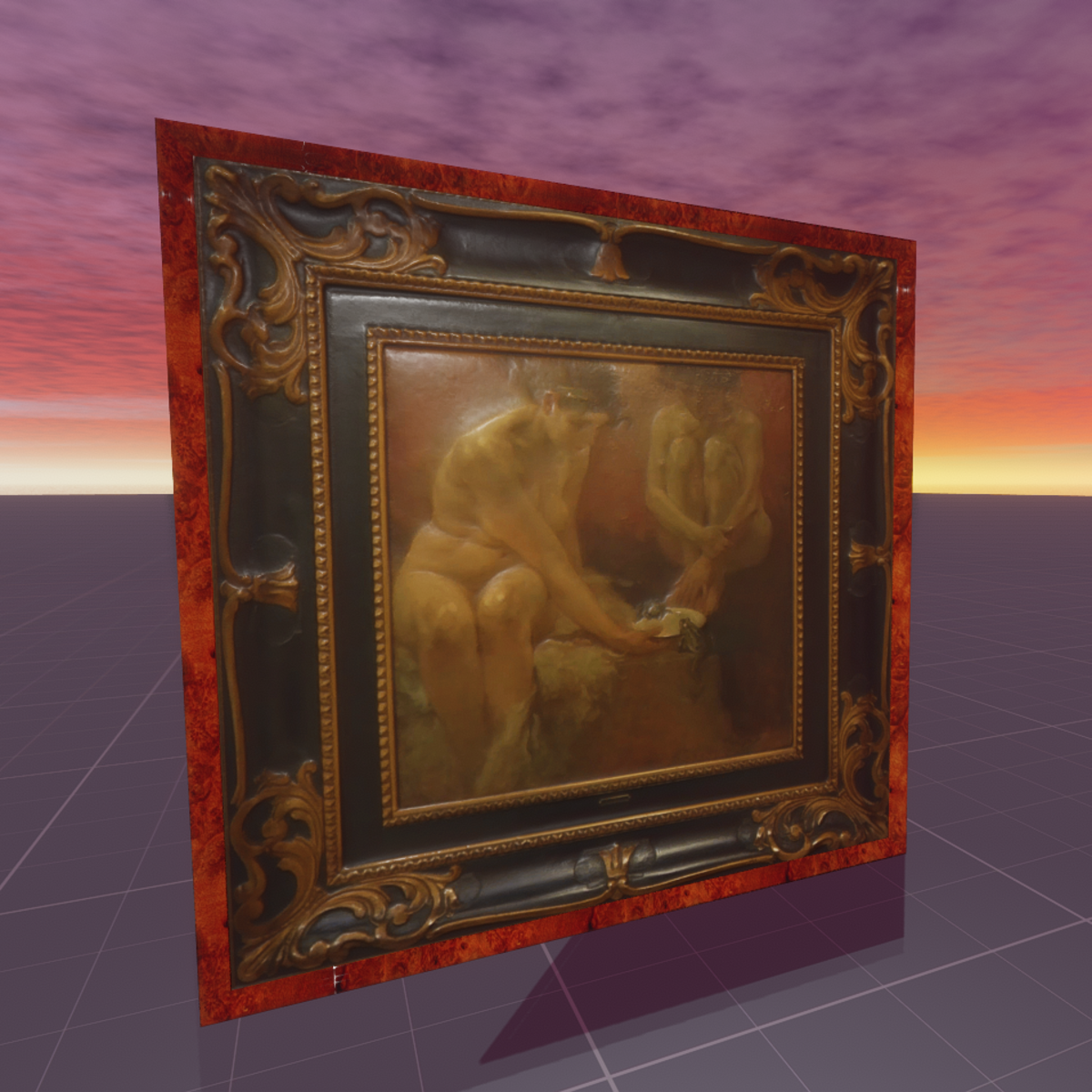 Female Nudes and Frogs c 1890 oil on canvas Alfons Mucha