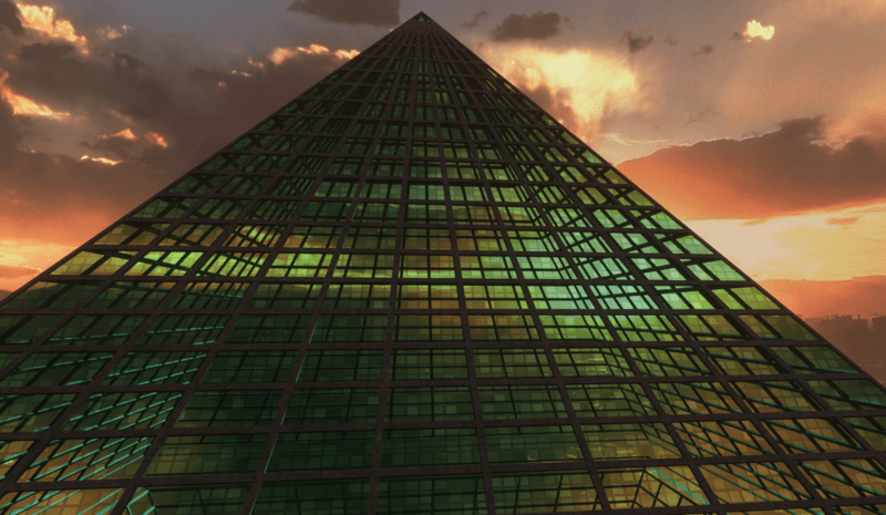 glass pyramid