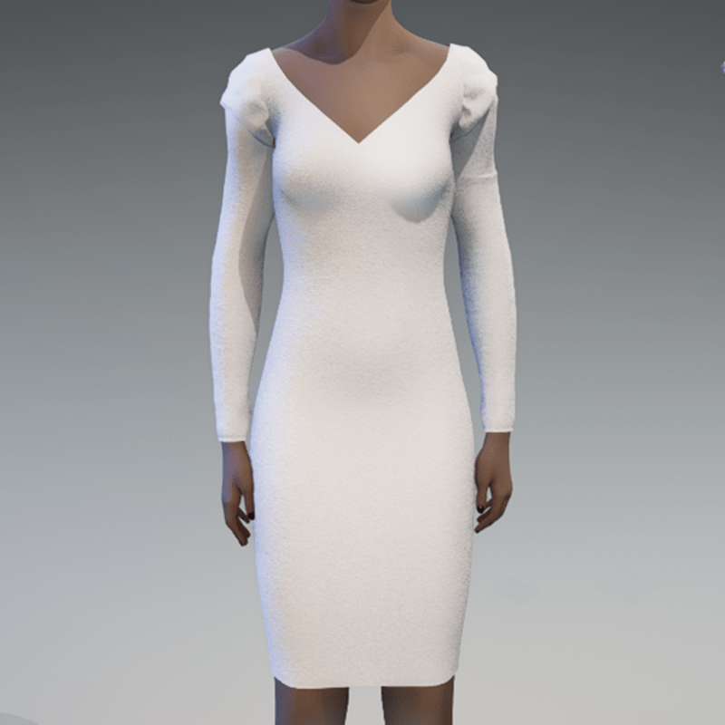 Long sleeve white dress