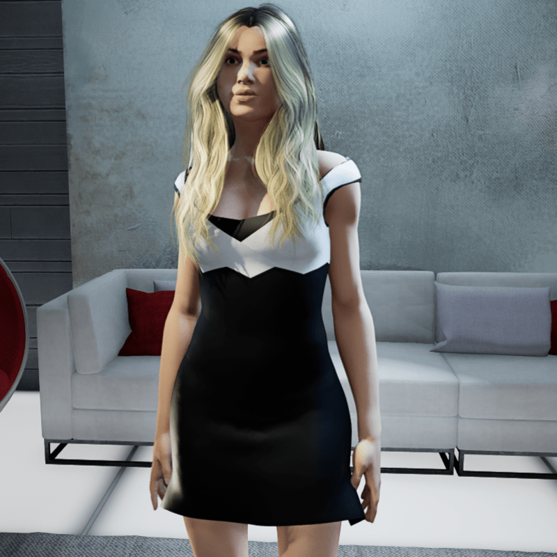 Black and White dress by ACpixl