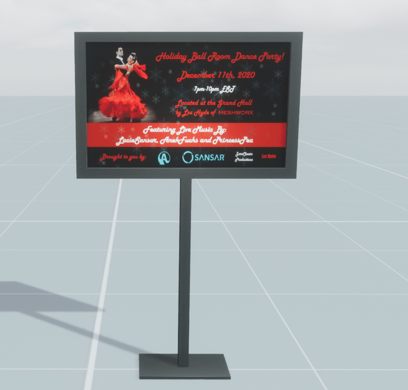 Holiday Party Event Sign