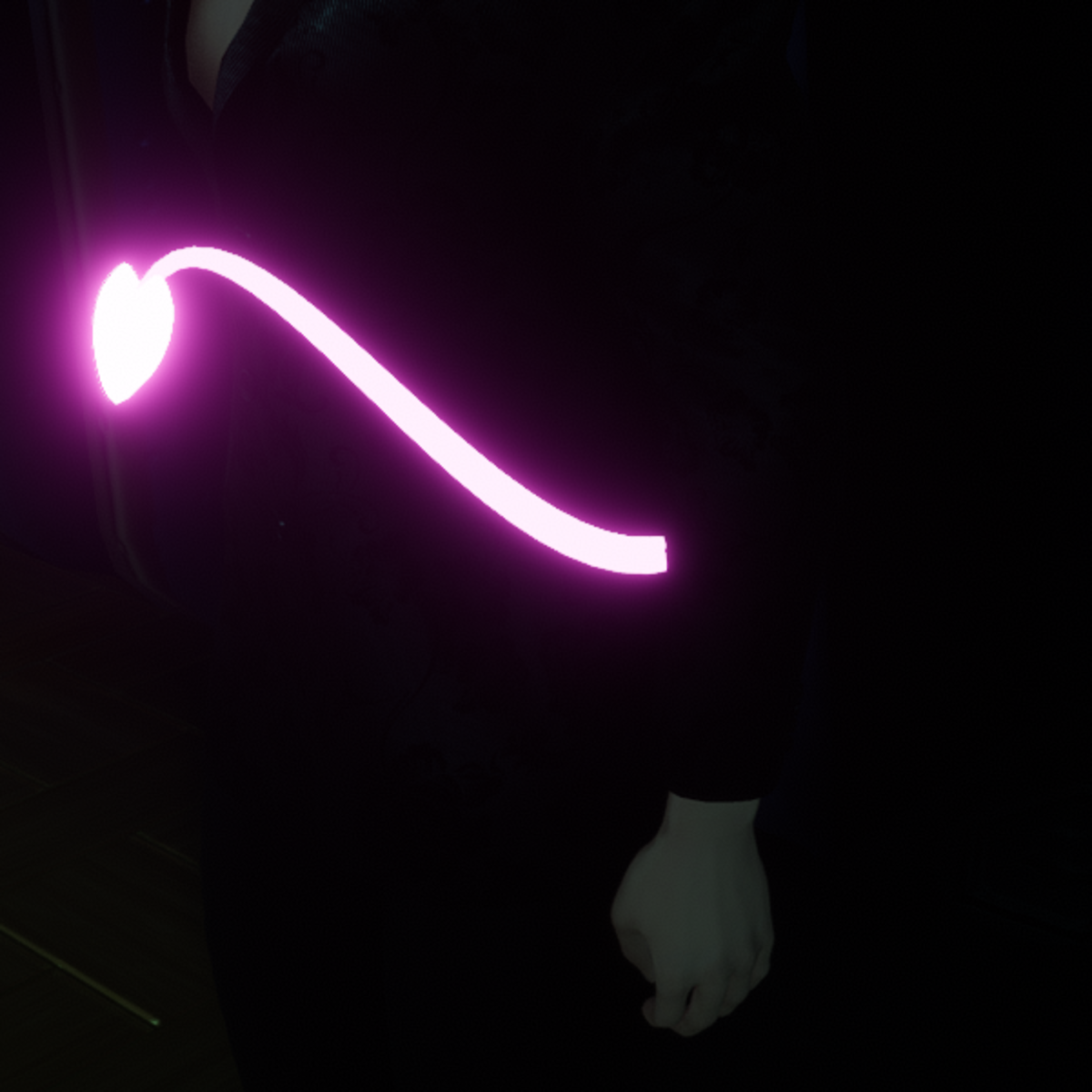 Demon Tail Heart Pink (Glow Pink)