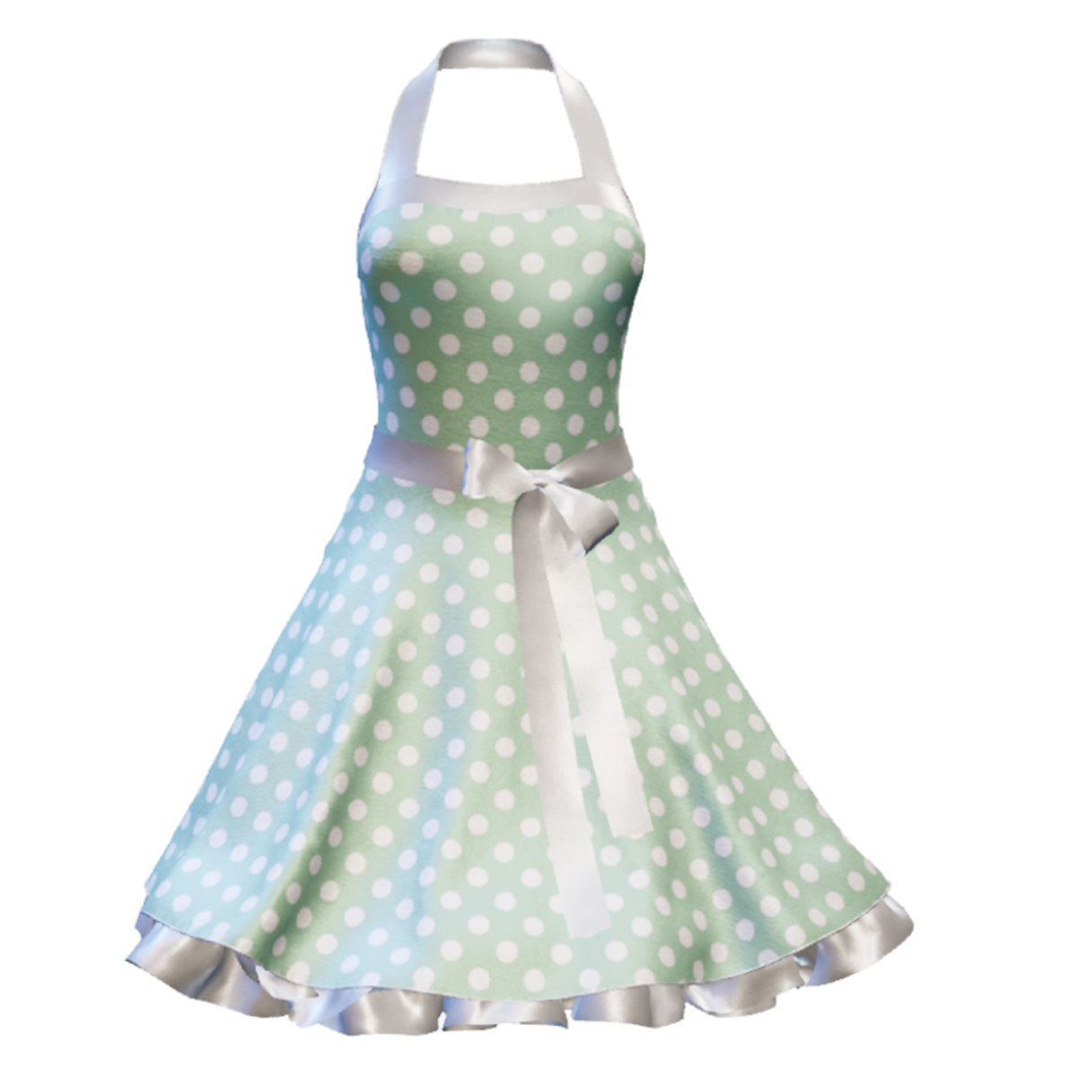 Fifties Rockabilly Polka Dot Dress green2