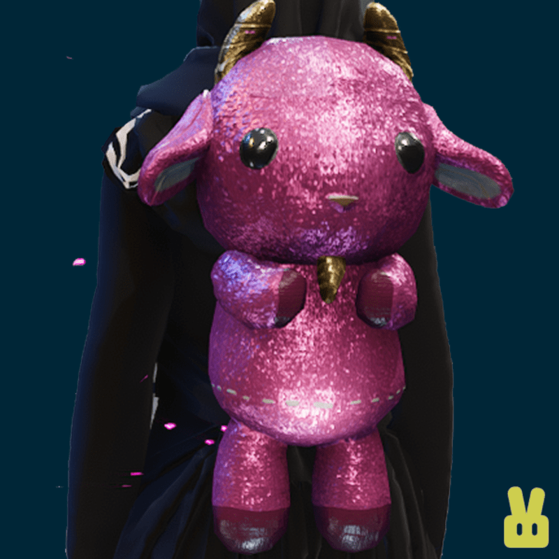 goat backpack - pink glitter